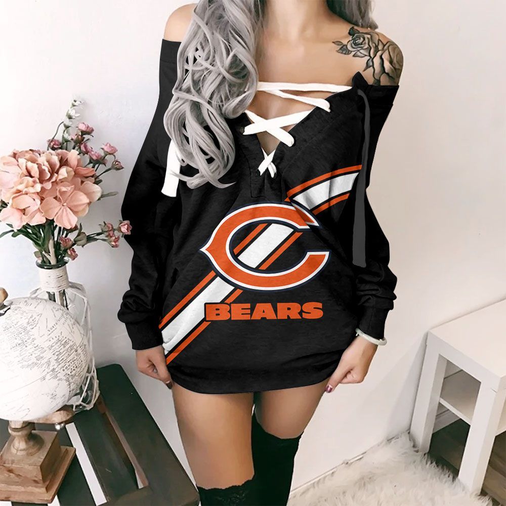 Chicago Bears Lace-Up Sweatshirt 45