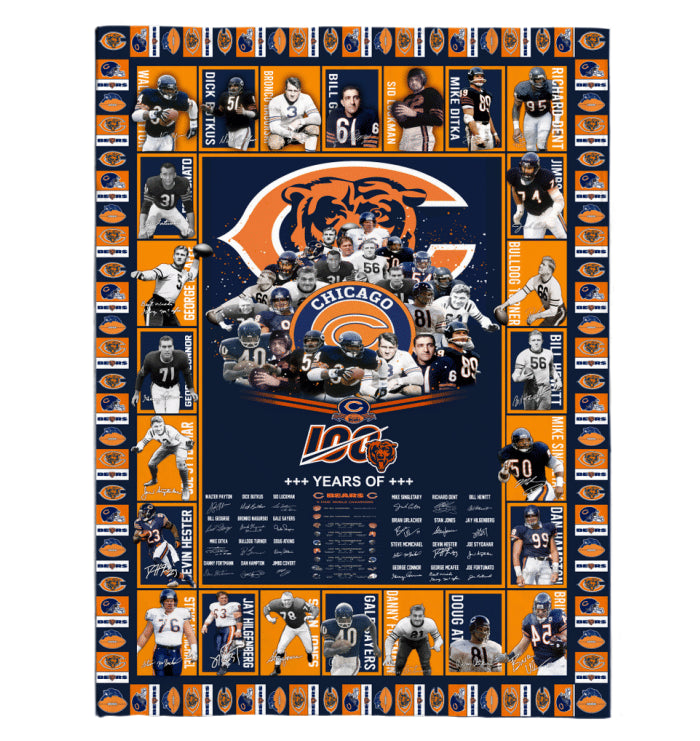 Chicago Bears Limited Edition Quilt and Blanket 058