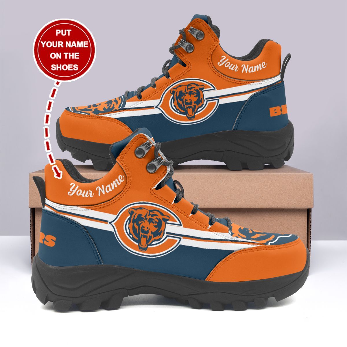 Chicago Bears Personalized Hiking Shoes 52