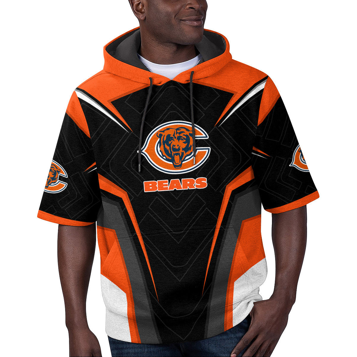 Chicago Bears Short Sleeve Hoodie BG22