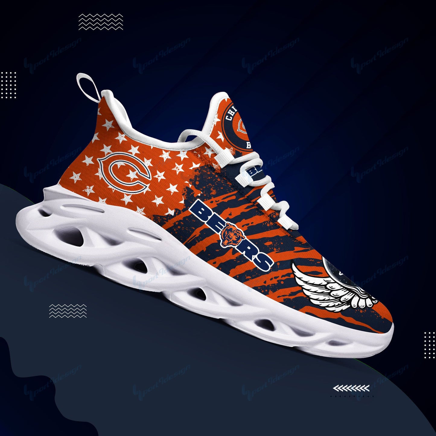 Chicago Bears Yezy Running Sneakers BB764