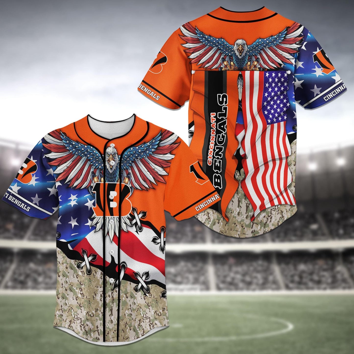 Cincinnati Bengals Baseball Jersey 594