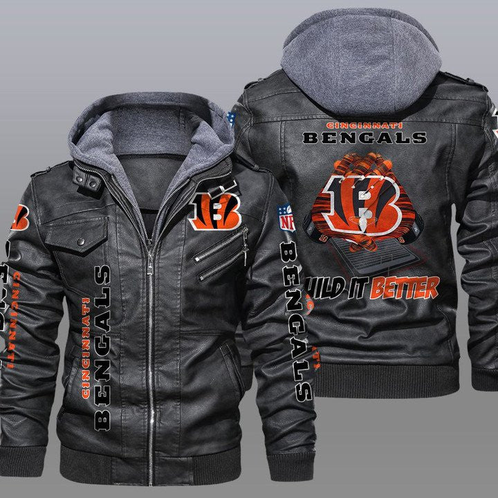 Cincinnati Bengals Leather Jacket 07