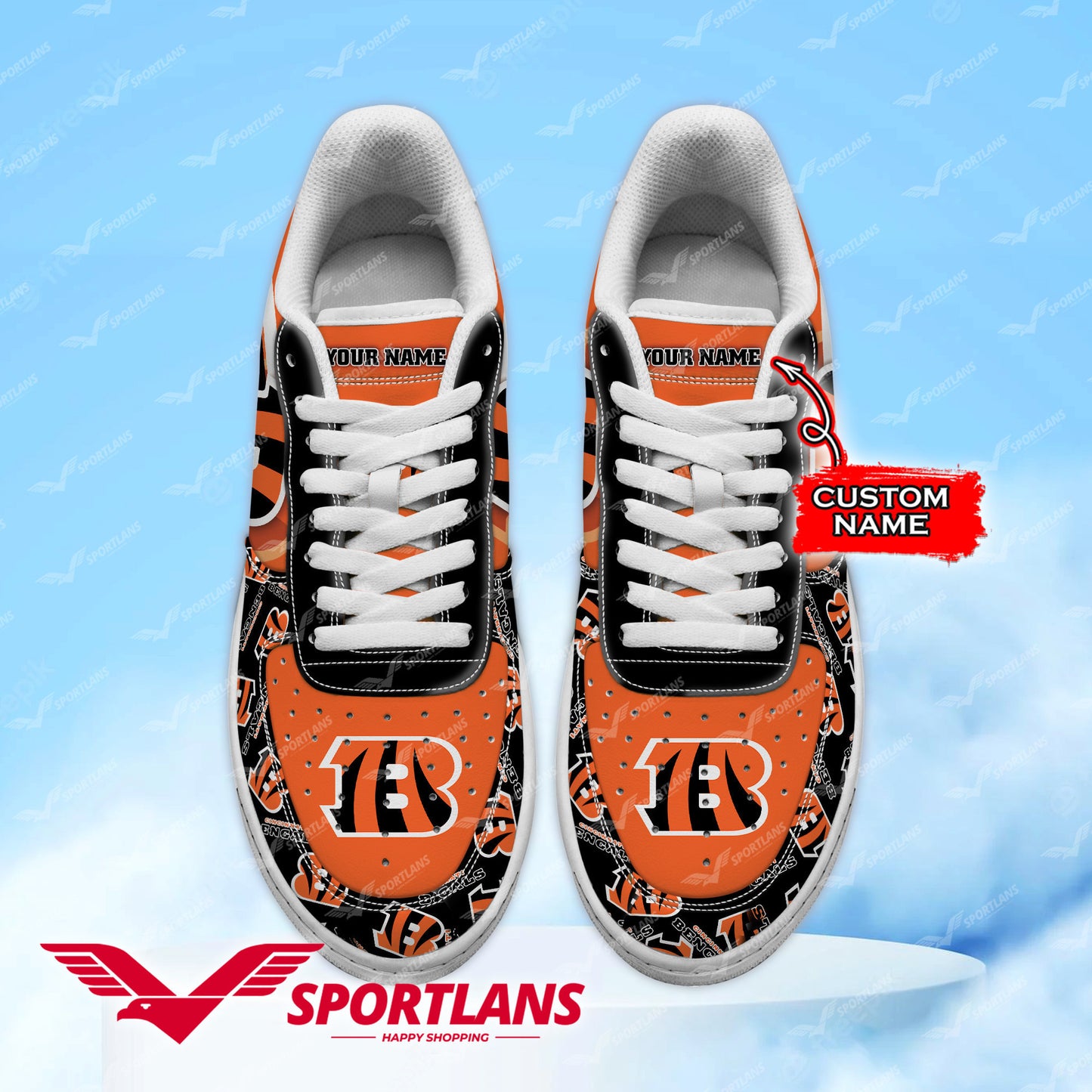 Cincinnati Bengals NFL Personalized Air Force 1 Shoes