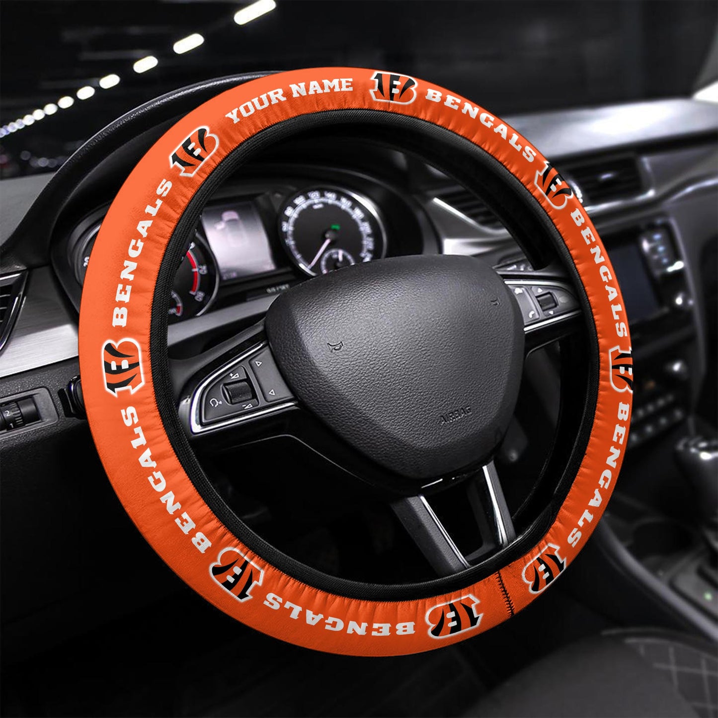 Cincinnati Bengals Personalized 3D Steering Wheel Cover 70