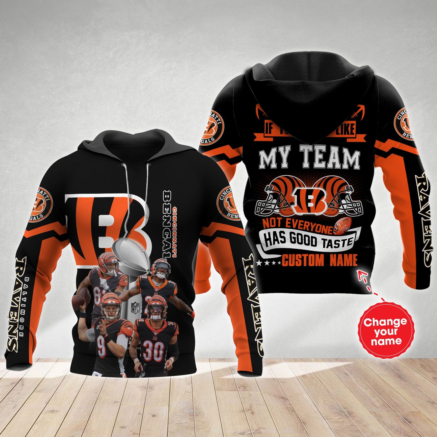 Cincinnati Bengals Personalized All Over Printed 635