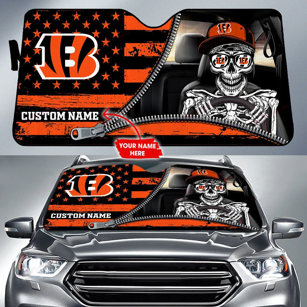 Cincinnati Bengals Personalized Auto Sun Shade BG68