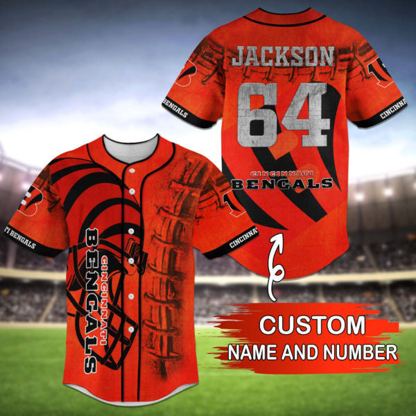 Cincinnati Bengals Personalized Baseball Jersey BG85