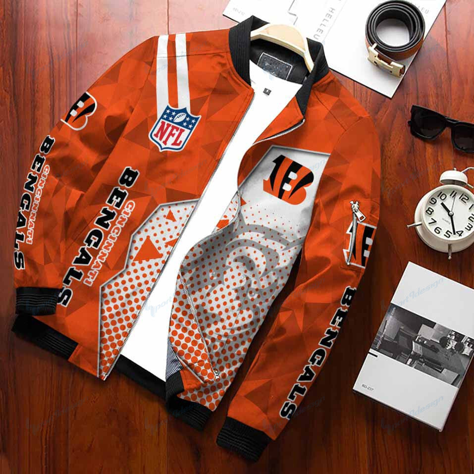 Cincinnati Bengals Personalized Bomber Jacket BG326