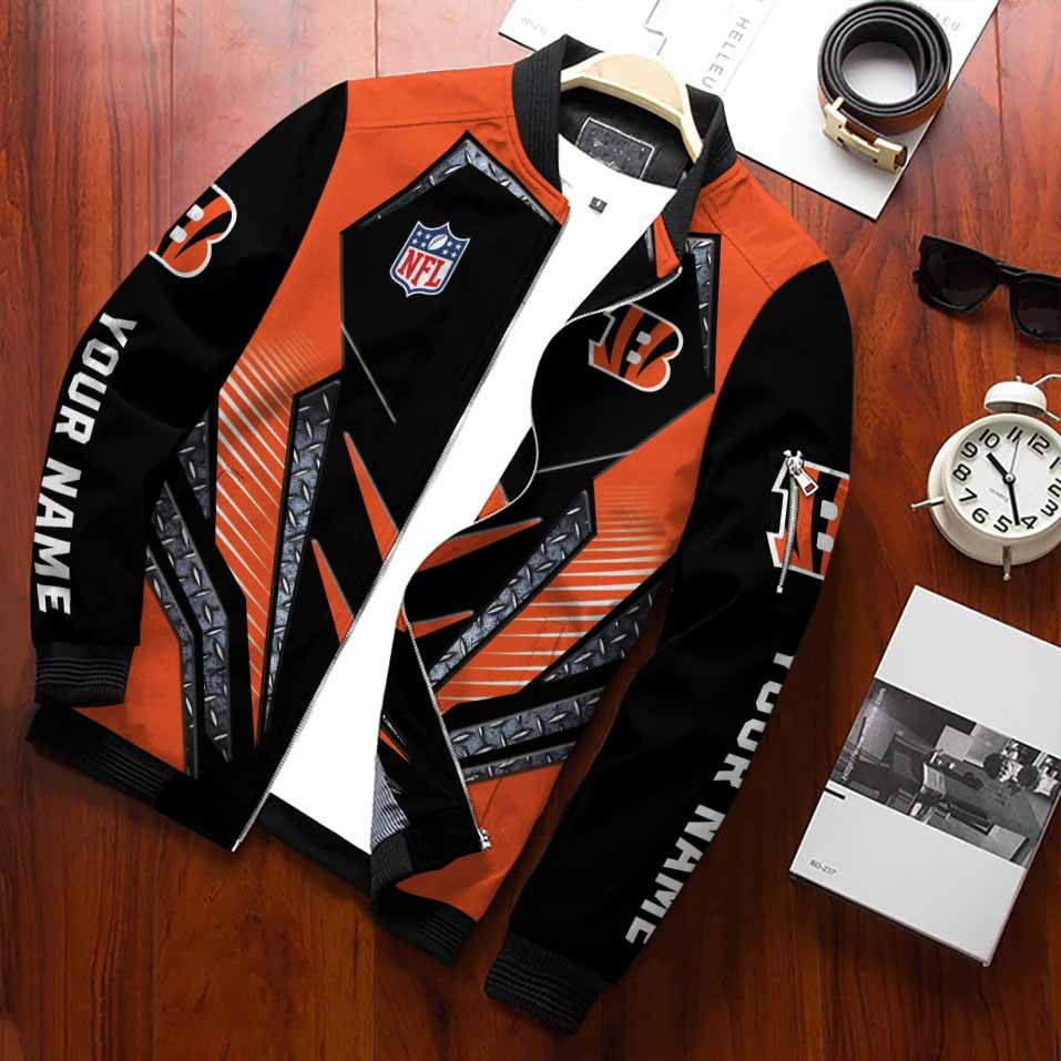 Cincinnati Bengals Personalized Bomber Jacket BG513