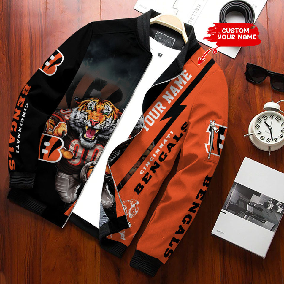 Cincinnati Bengals Personalized Bomber Jacket BG534