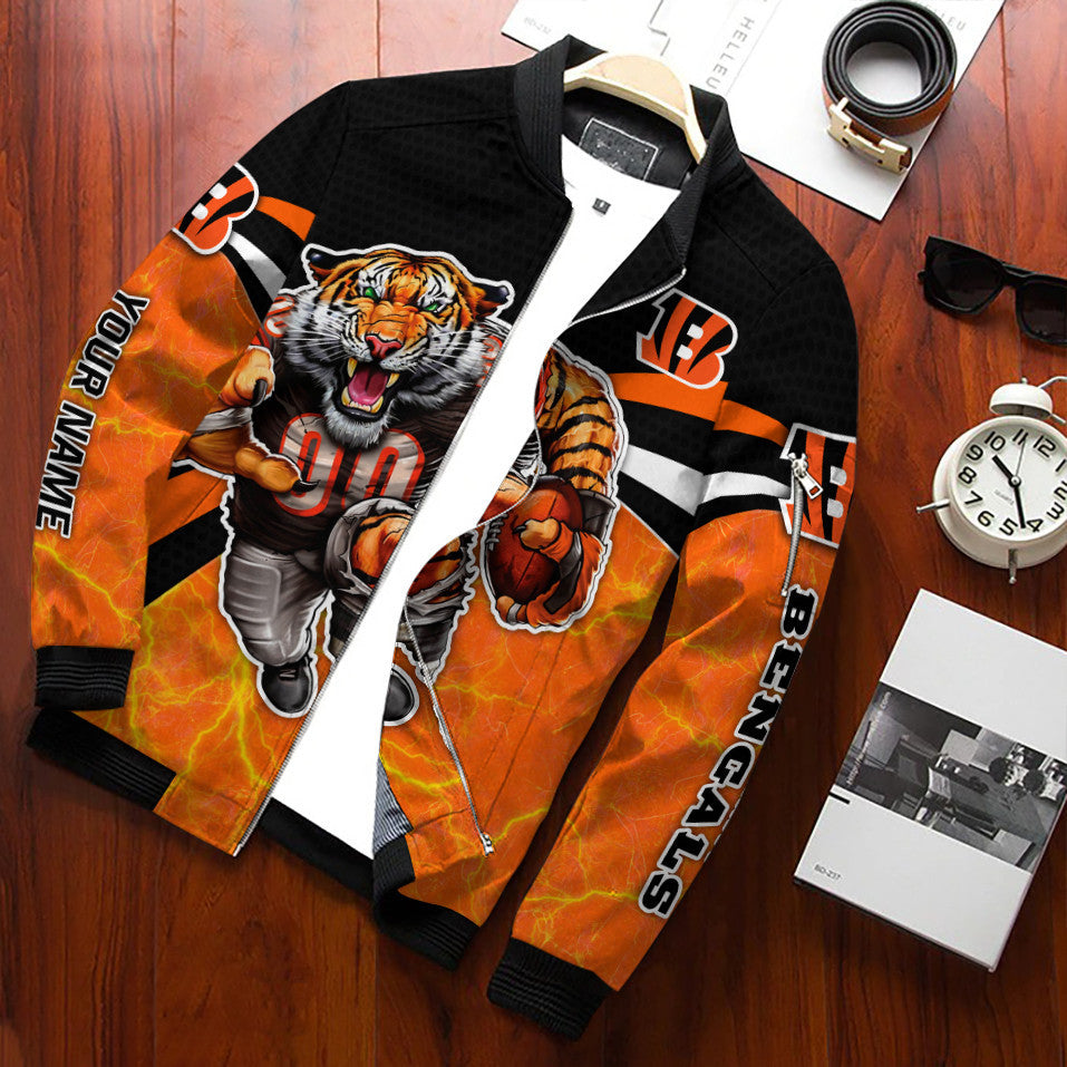 Cincinnati Bengals Personalized Bomber Jacket BG563