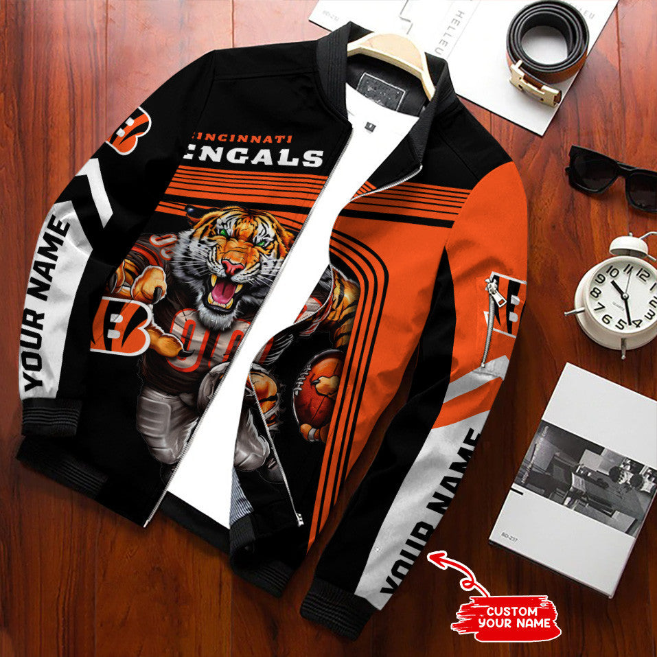 Cincinnati Bengals Personalized Bomber Jacket BG571