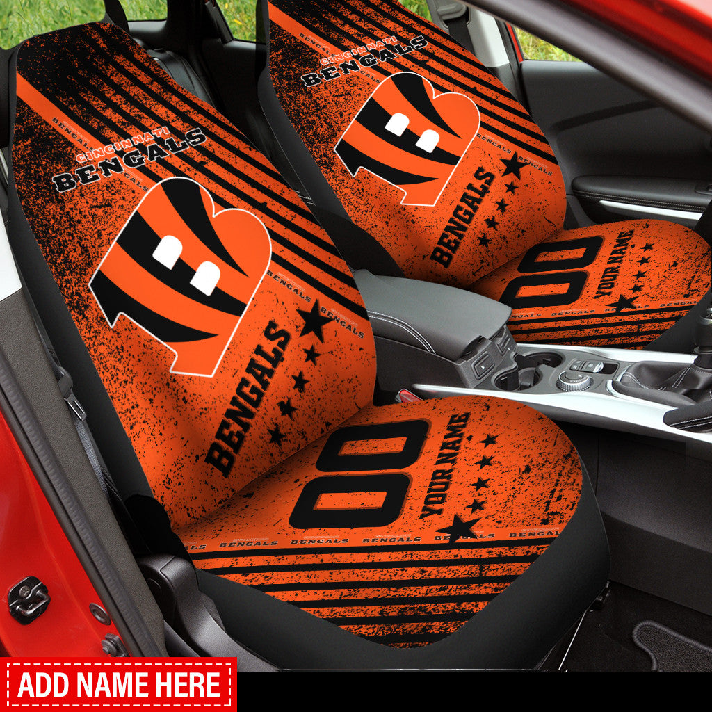 Cincinnati Bengals Personalized Car Seat Covers BG404