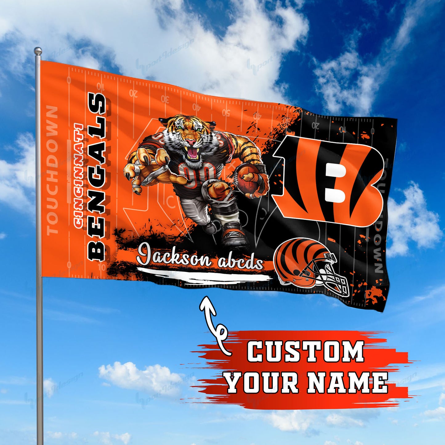 Cincinnati Bengals Personalized Flag 243