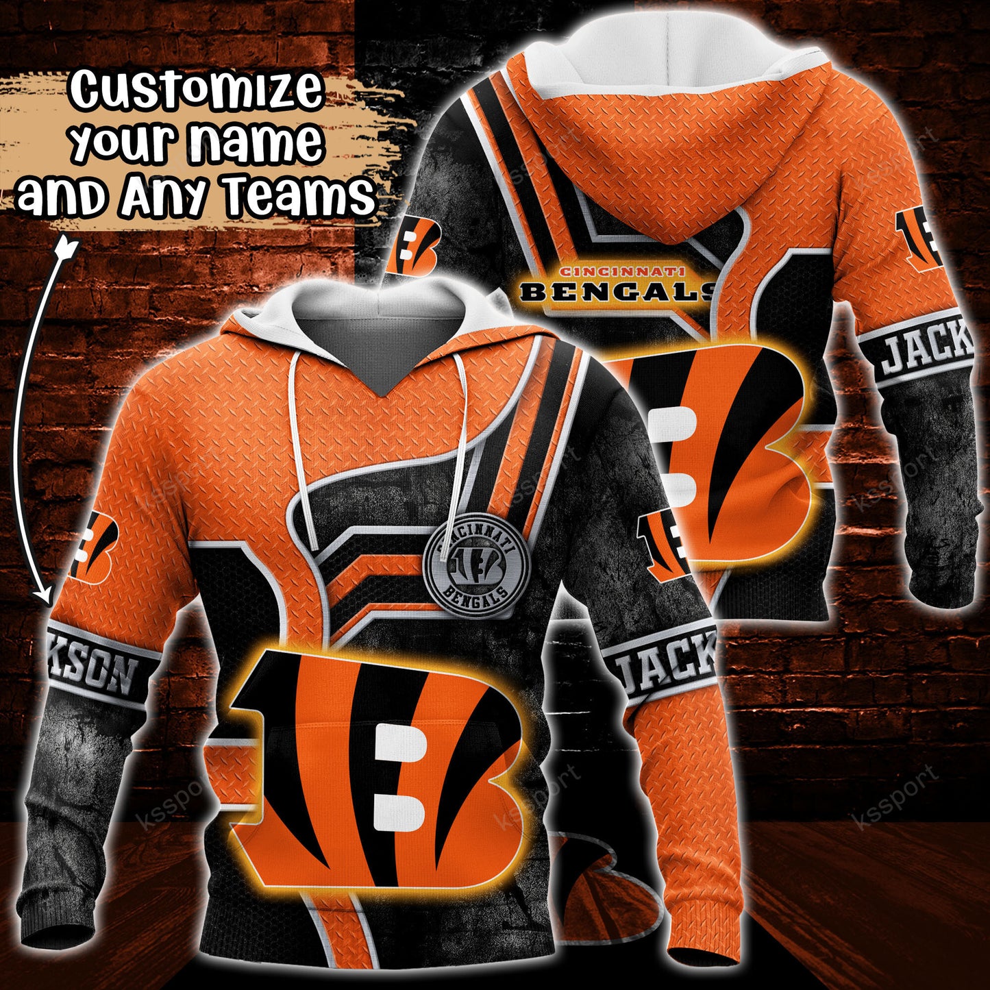 Cincinnati Bengals Personalized Hoodie BG890