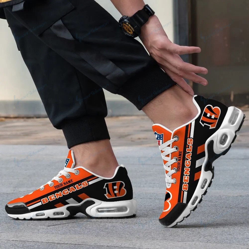 Cincinnati Bengals Personalized Plus T-N Youth Sneakers BG54