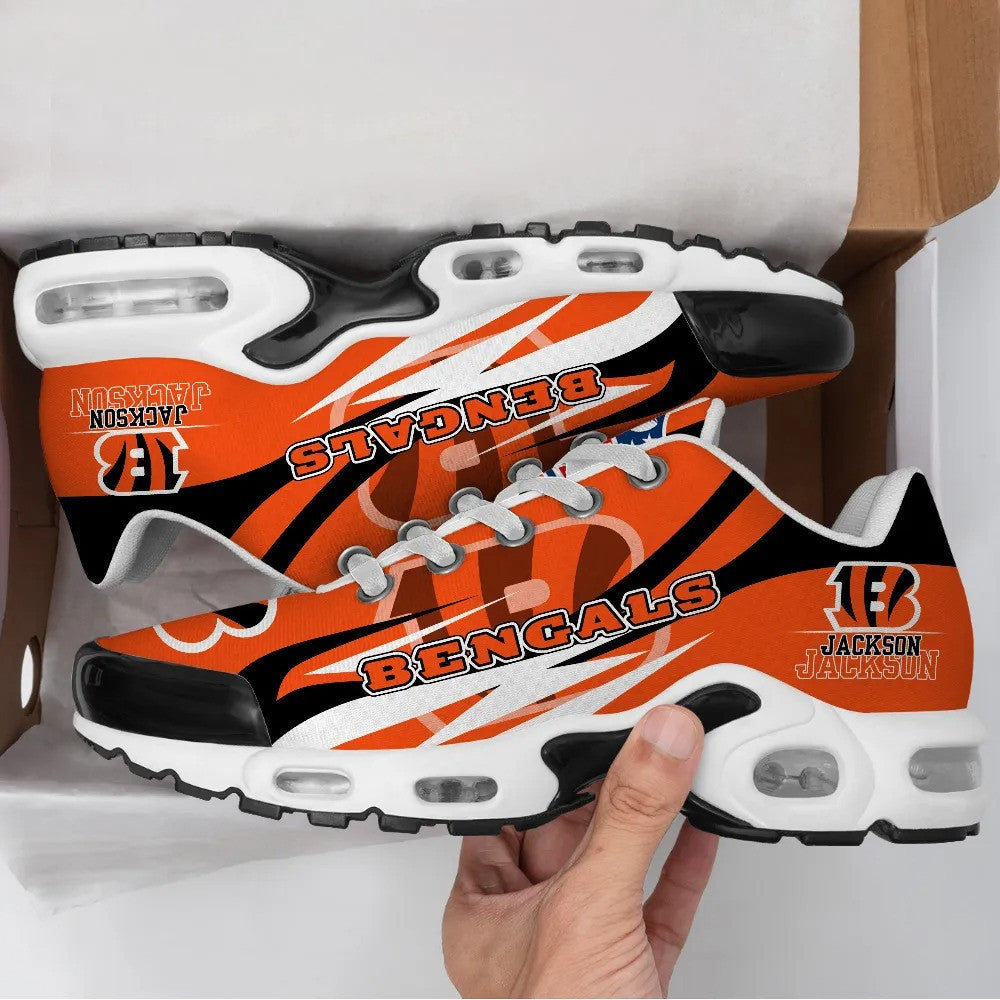 Cincinnati Bengals Personalized Plus T-N Youth Sneakers BG86