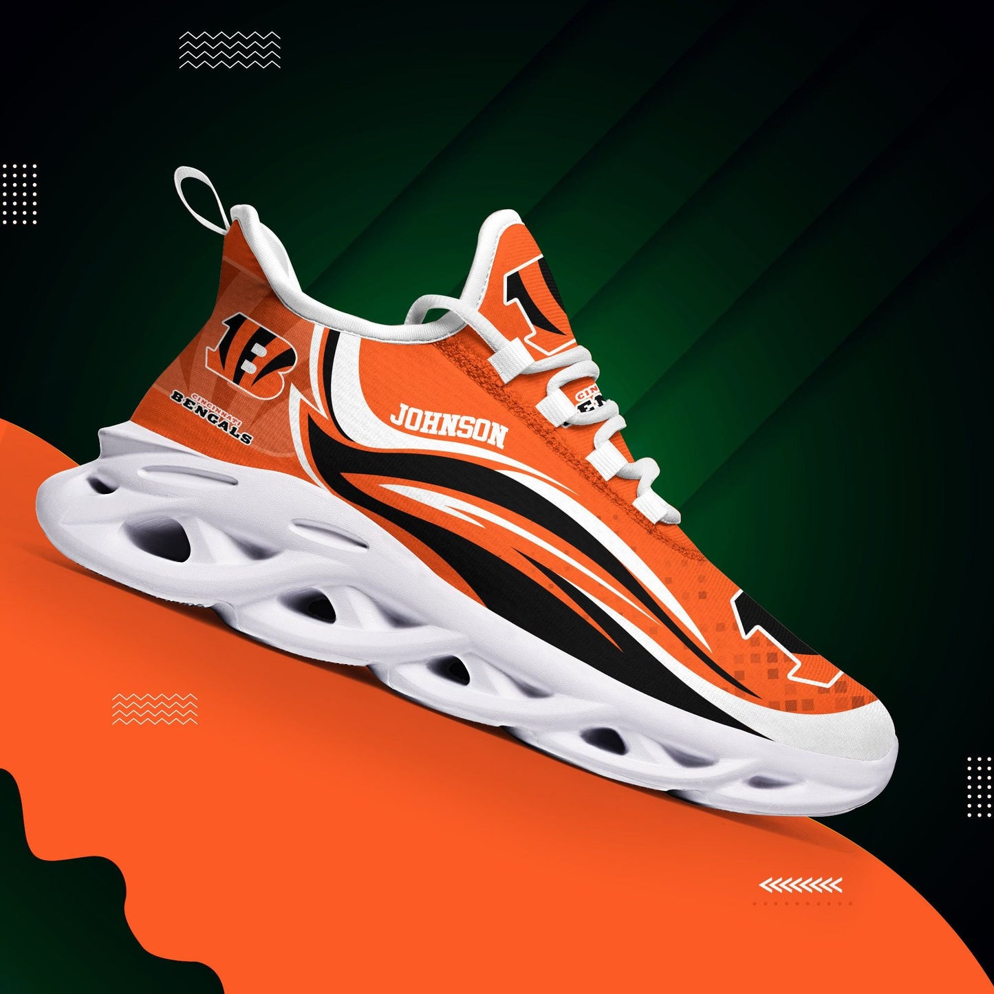Cincinnati Bengals Personalized Yezy Running Sneakers 392