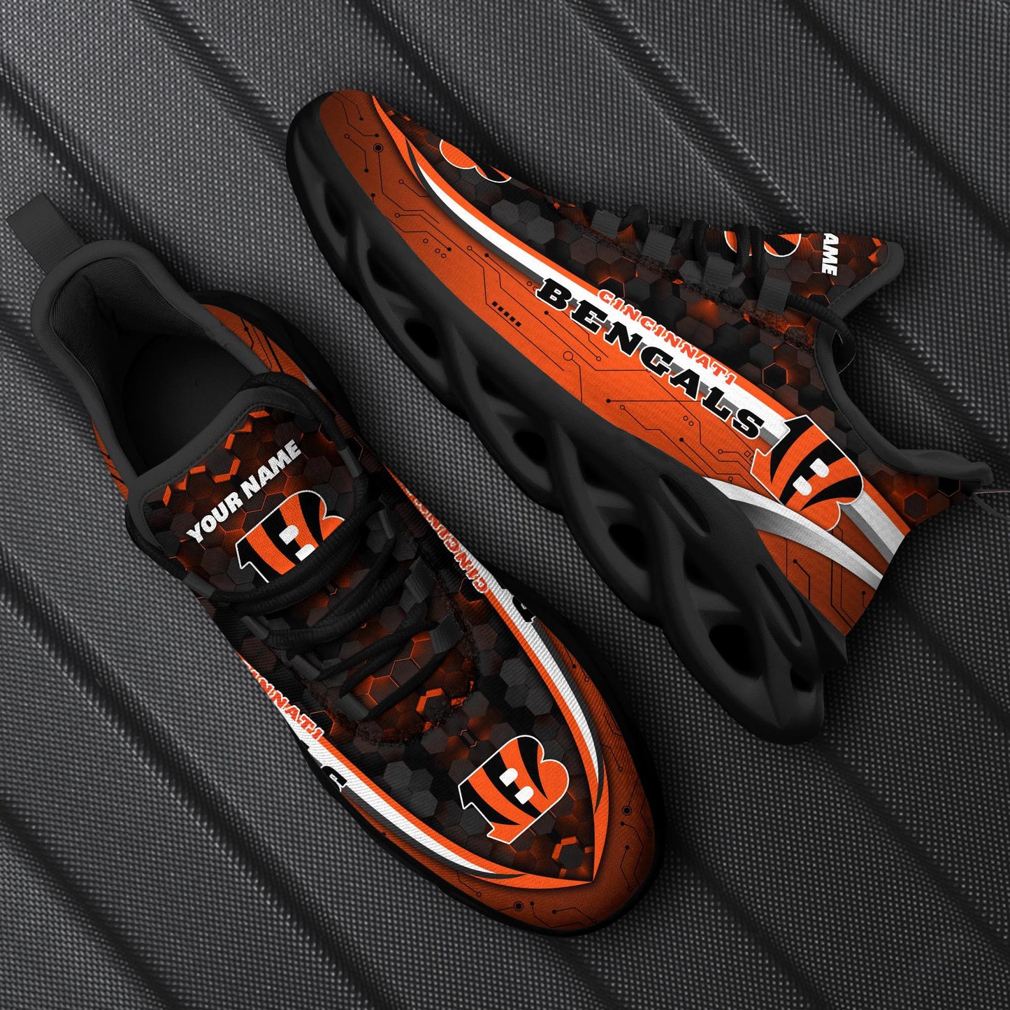 Cincinnati Bengals Personalized Yezy Running Sneakers 89