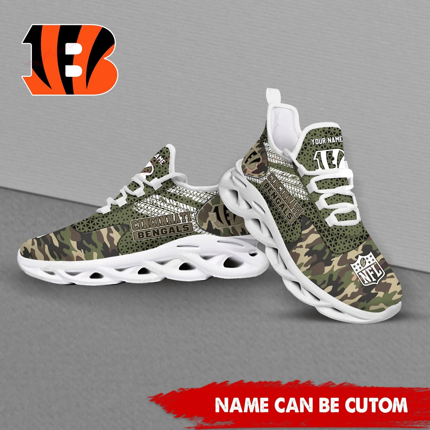 Cincinnati Bengals Personalized Yezy Running Sneakers SPD596