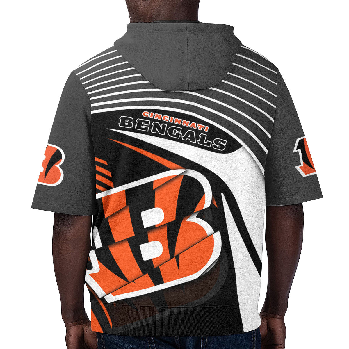 Cincinnati Bengals Short Sleeve Hoodie BG37