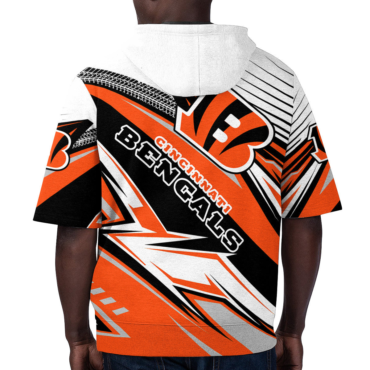 Cincinnati Bengals Short Sleeve Hoodie BG44