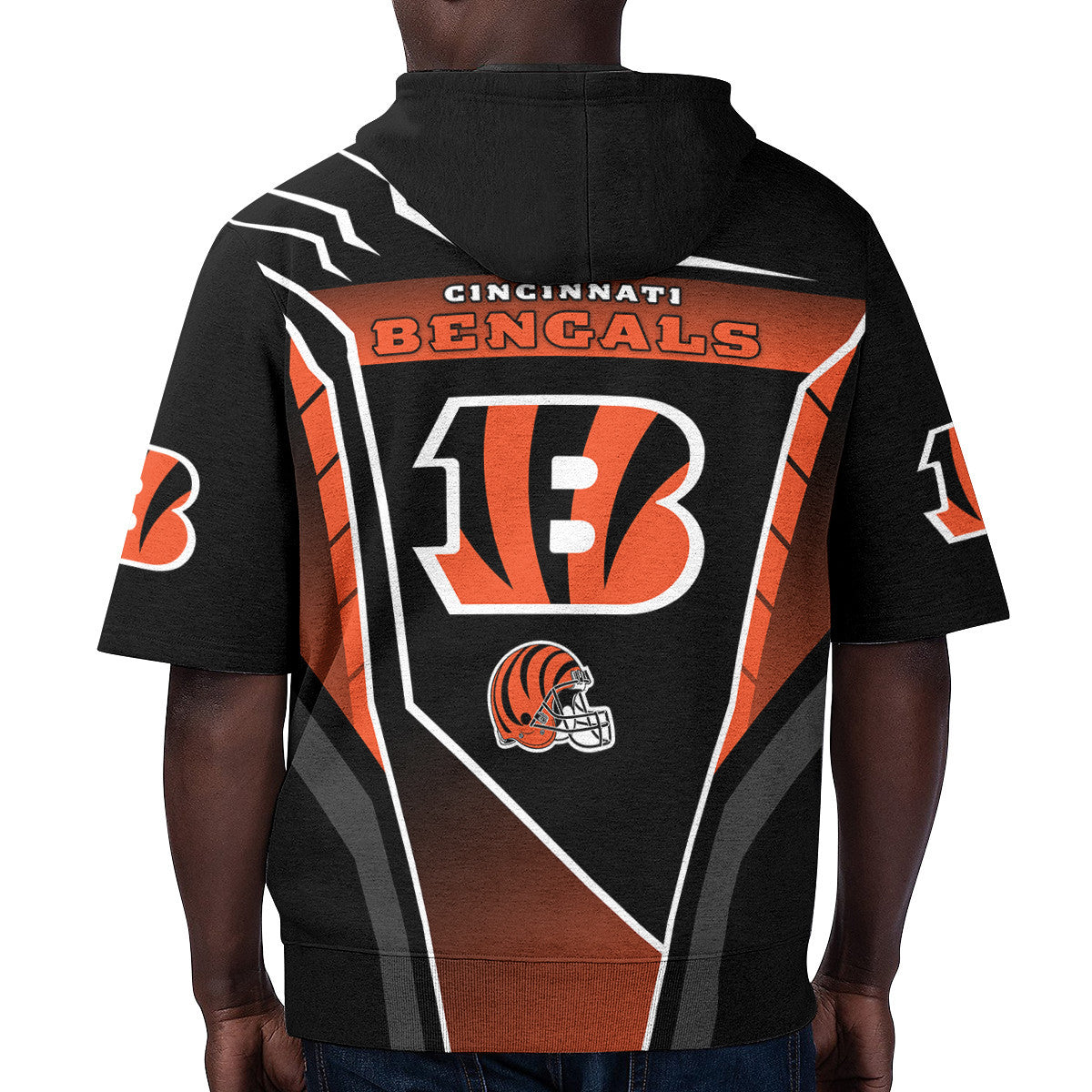 Cincinnati Bengals Short Sleeve Hoodie BG56