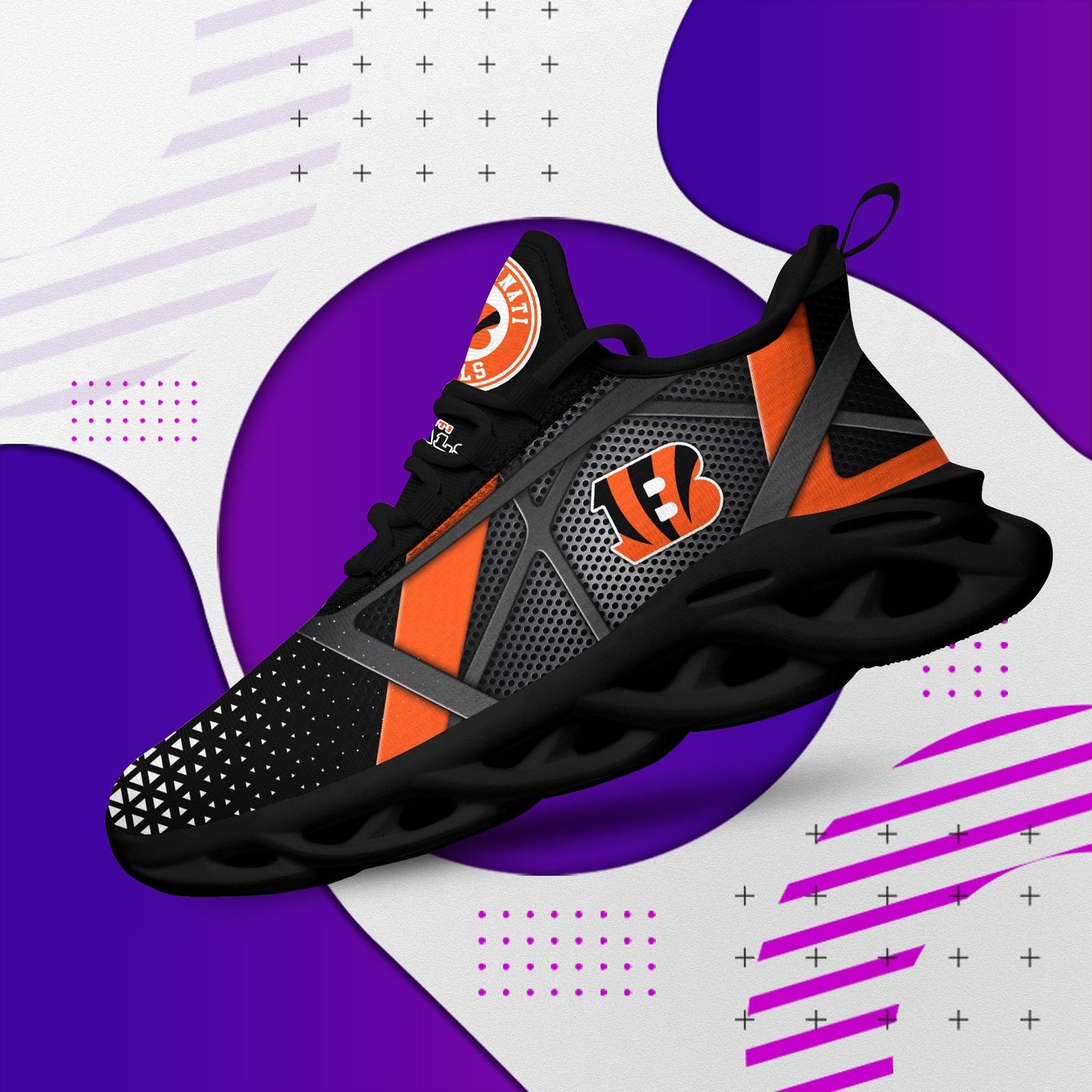 Cincinnati Bengals Yezy Running Sneakers 383