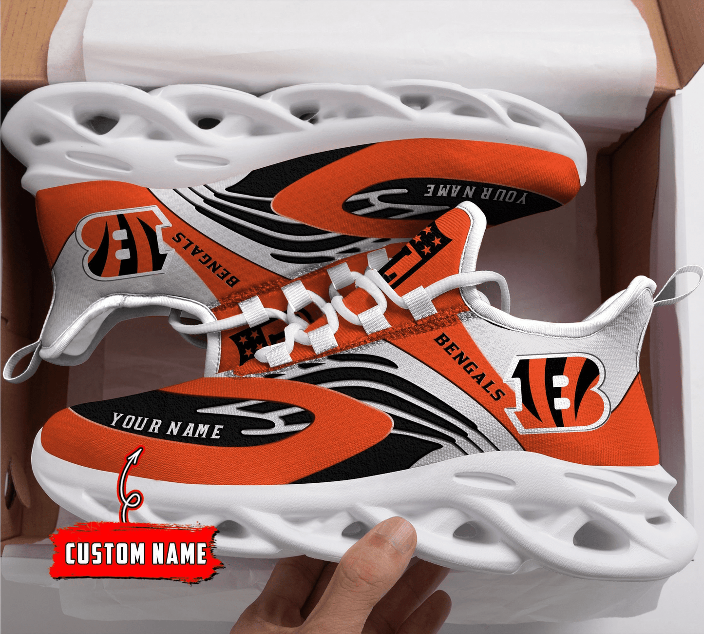 Cincinnati Bengals Yezy Running Sneakers 875