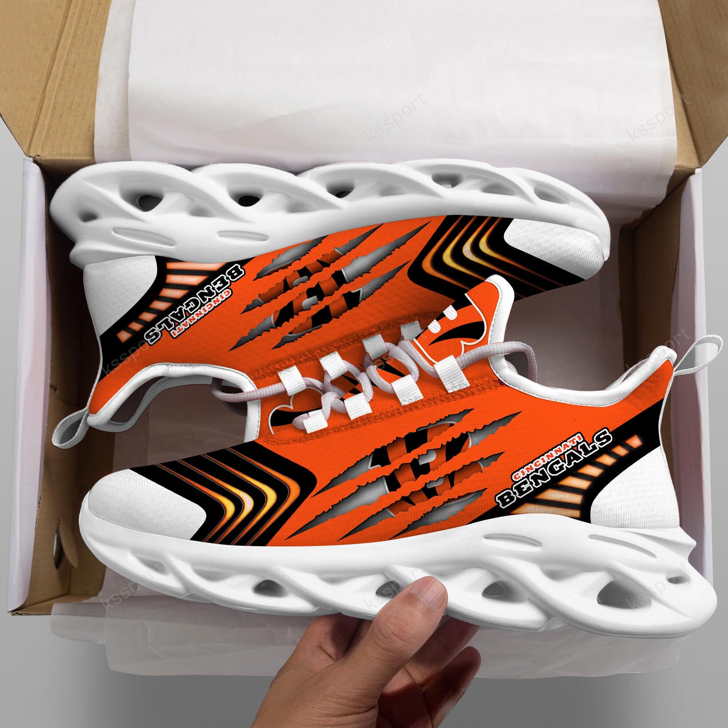Cincinnati Bengals Yezy Running Sneakers BB420