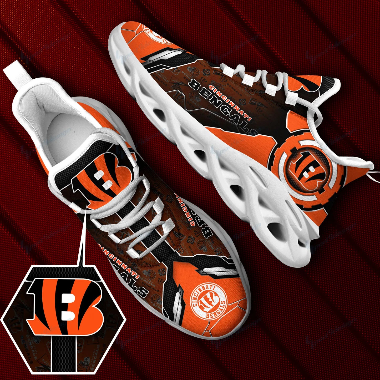 Cincinnati Bengals Yezy Running Sneakers SPD11