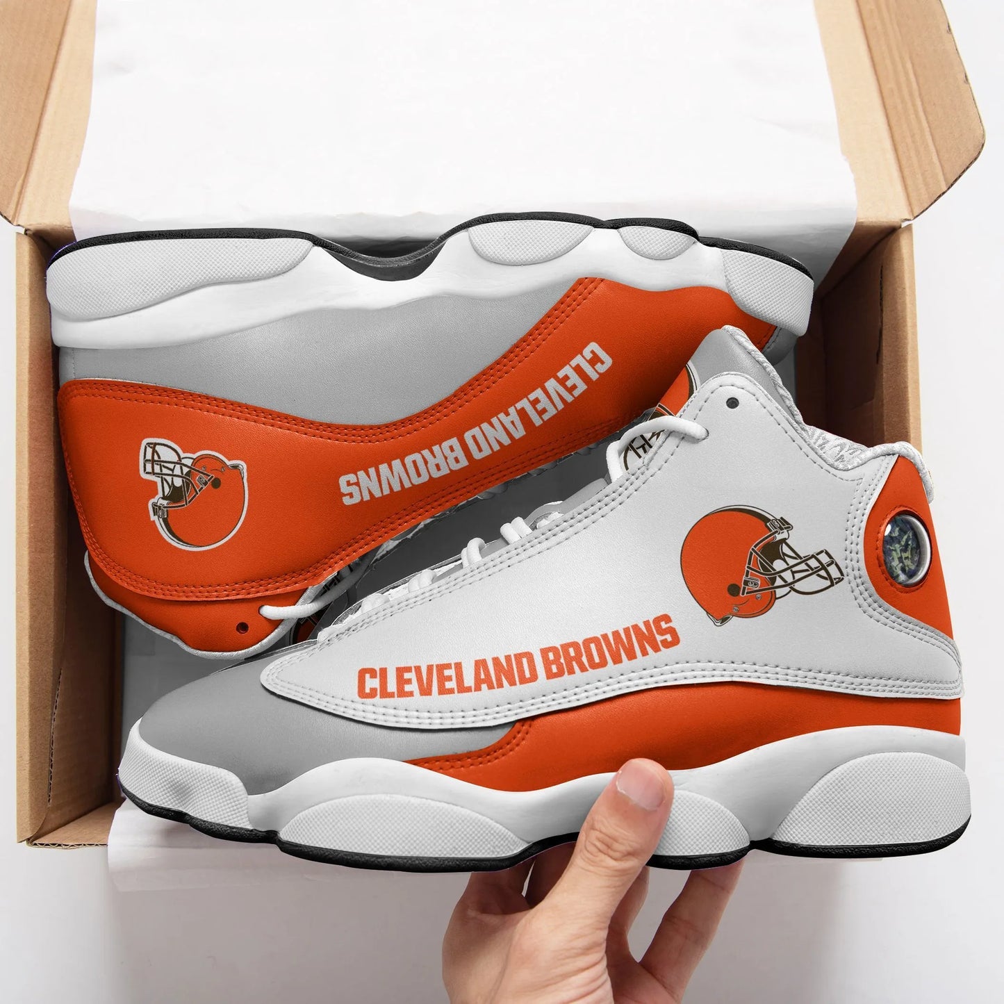 Cleveland Browns Air JD13 Sneakers 089