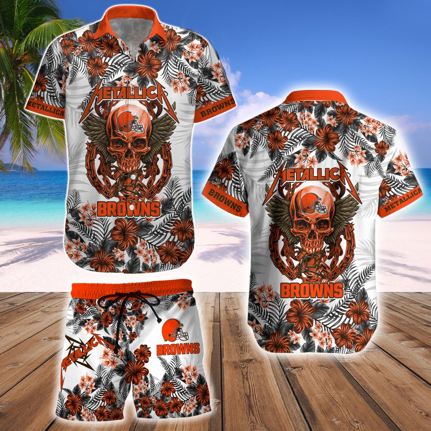 Cleveland Browns Hawaii Shirt & Shorts BG332