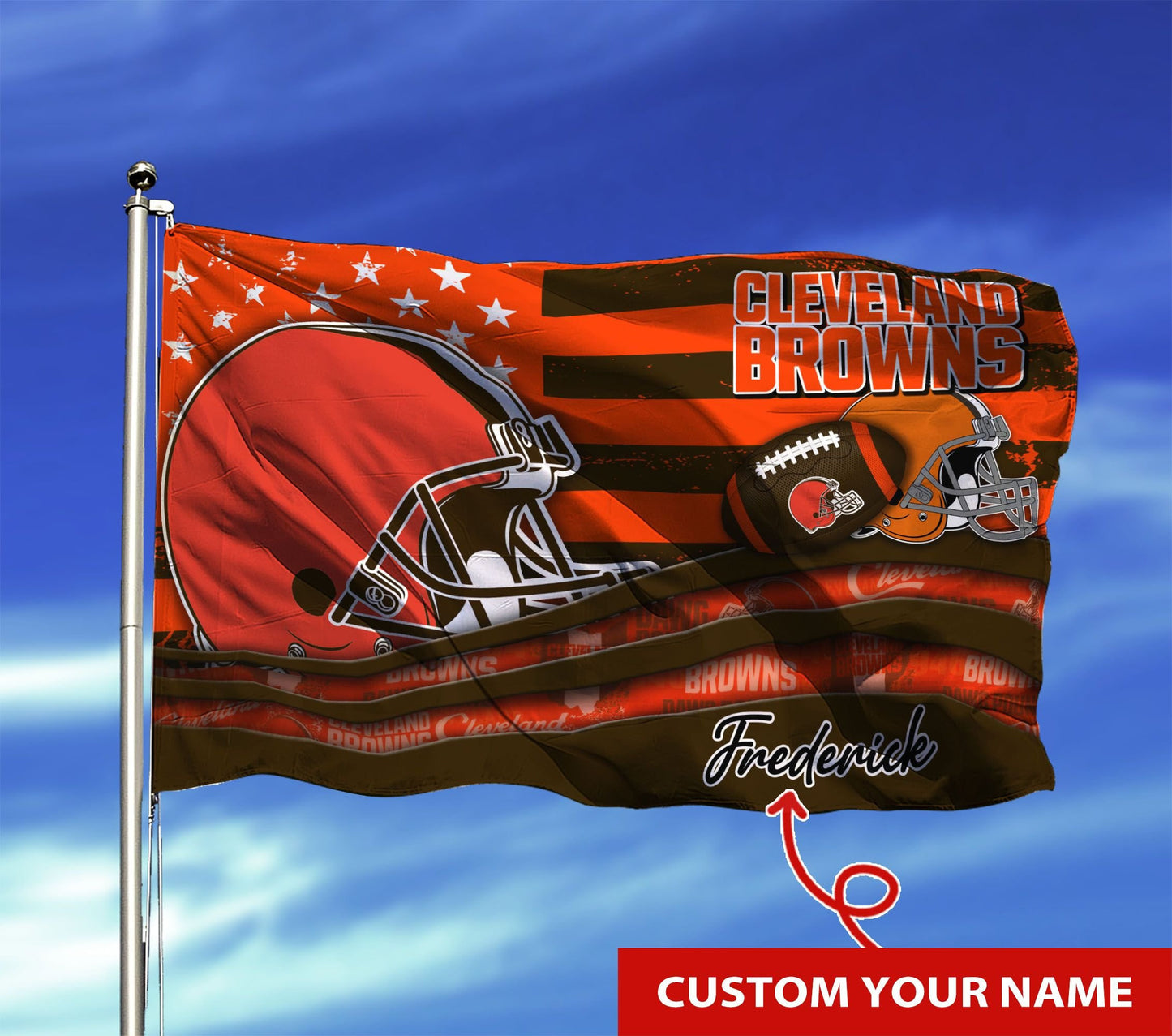 Cleveland Browns Personalized Flag 07