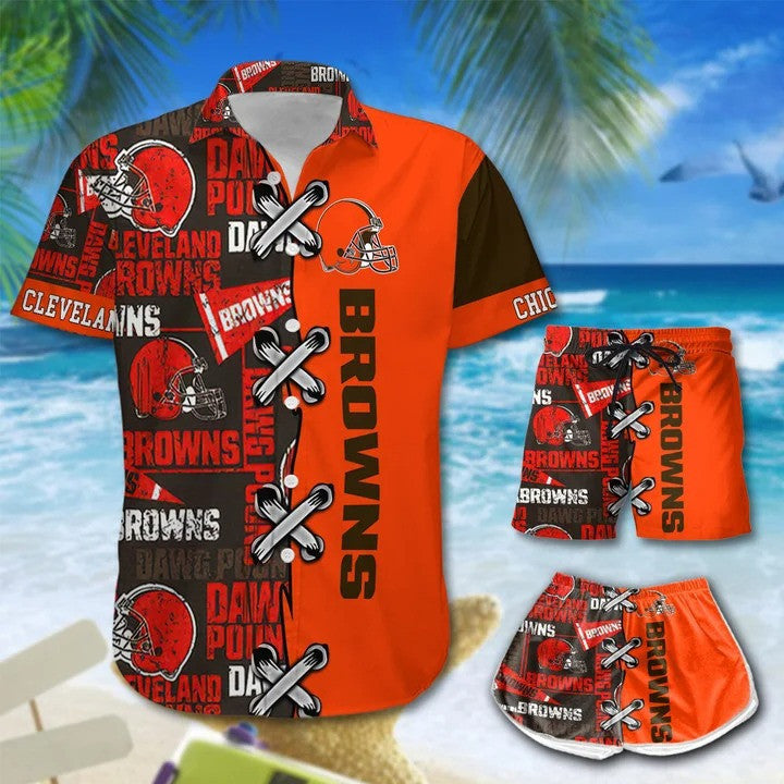 Cleveland Browns Personalized Hawaii Shirt & Shorts BG187