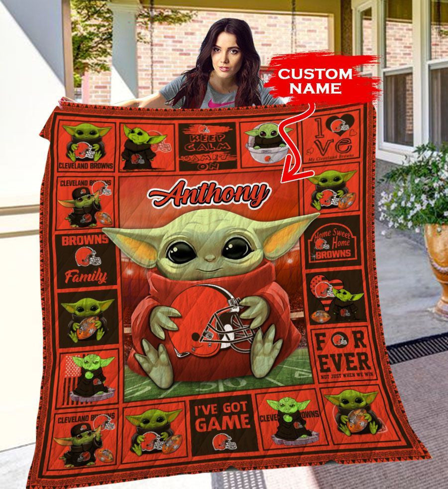 Cleveland Browns Personalized Premium Quilt BG11