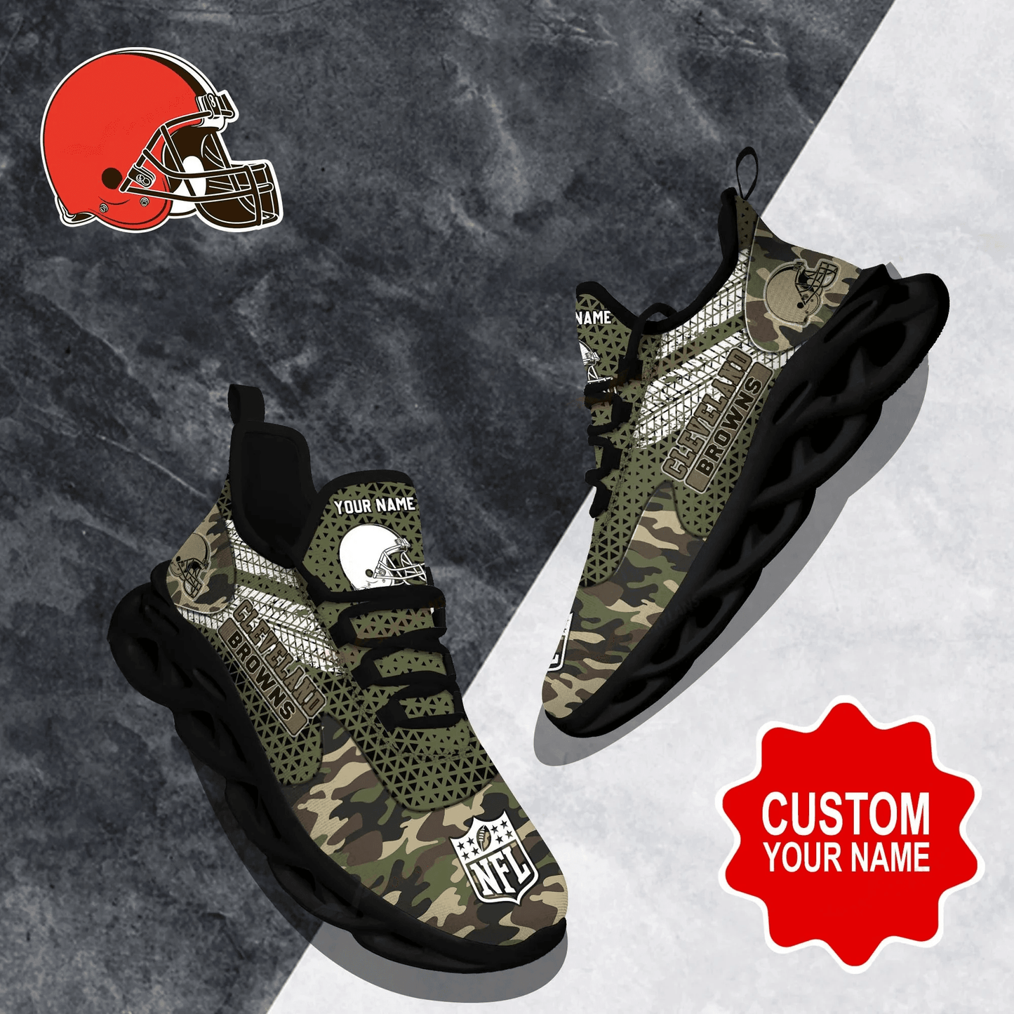 Cleveland Browns Personalized Yezy Running Sneakers SPD597