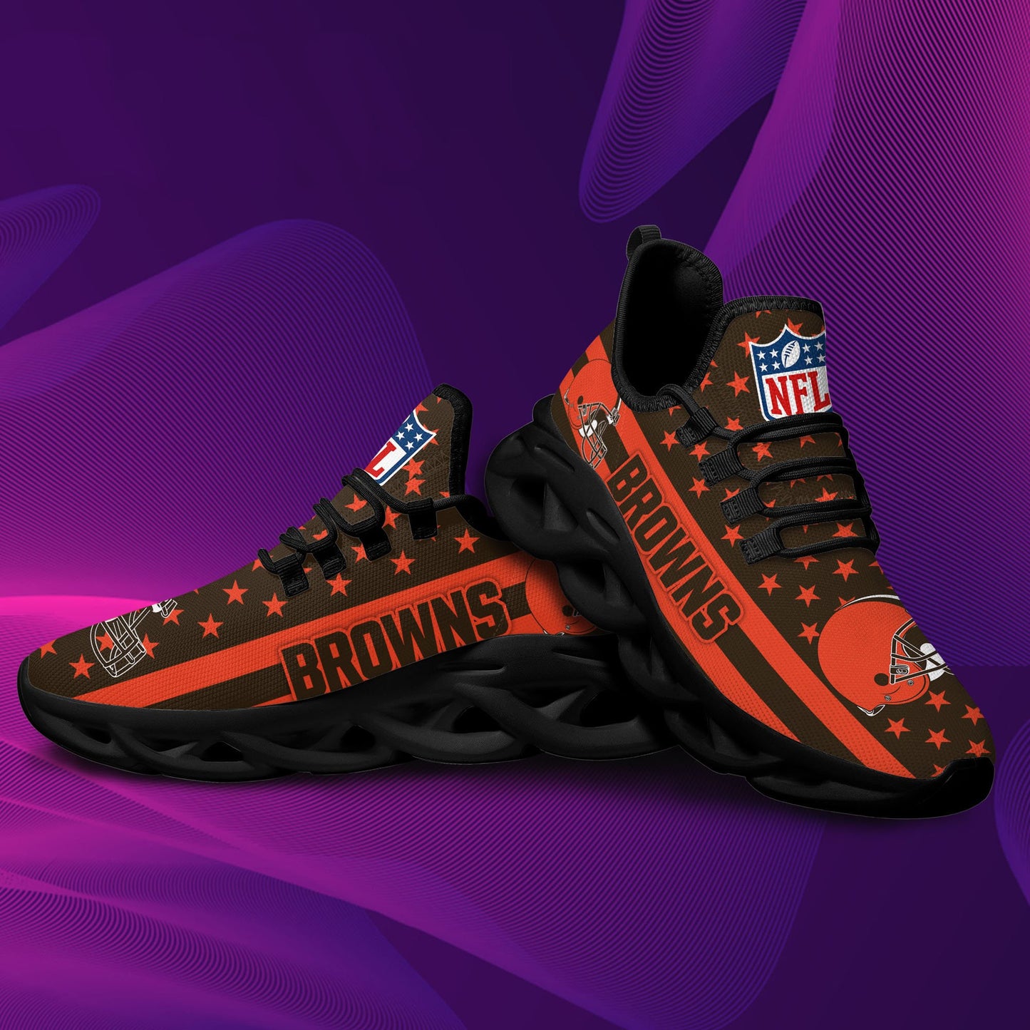 Cleveland Browns Yezy Running Sneakers 47