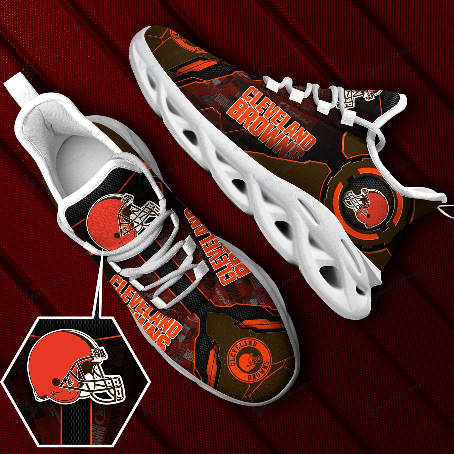 Cleveland Browns Yezy Running Sneakers SPD12