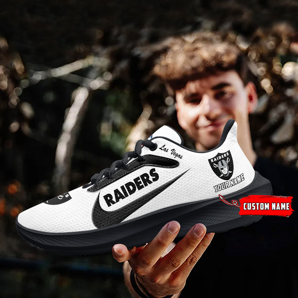 Las Vegas Raiders Lightweight Patch Decor Running Shoes AZBTRS000017