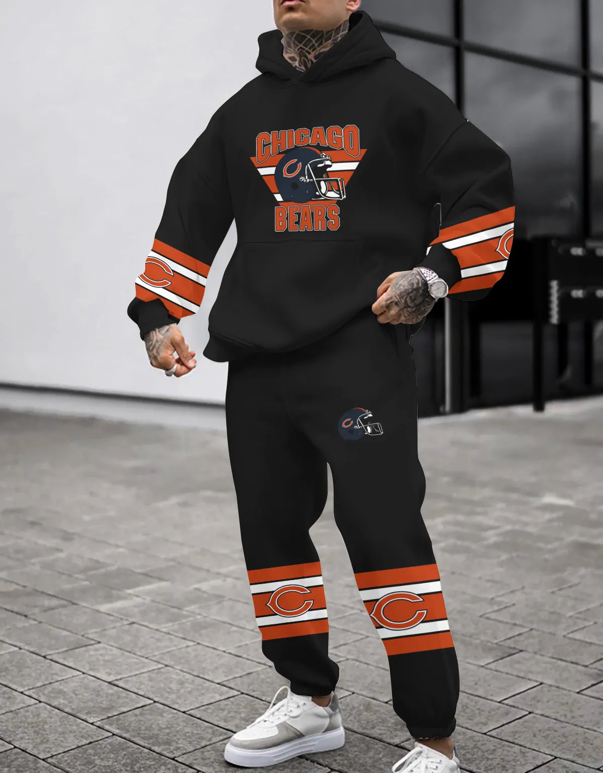 Chicago Bears Combo Pullover Hoodie And Sweatpants AZBTPHSP000032