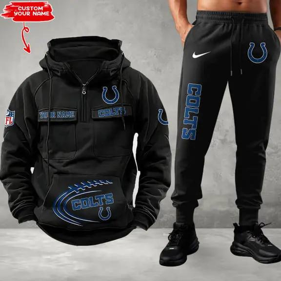 Indianapolis Colts Combo Multi-Pockets Hoodie And Pants EM11