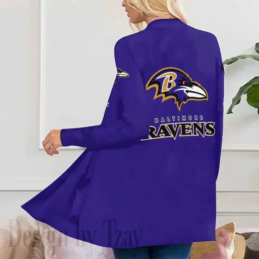 Baltimore Ravens Women Patch Pocket Cardigan BT014