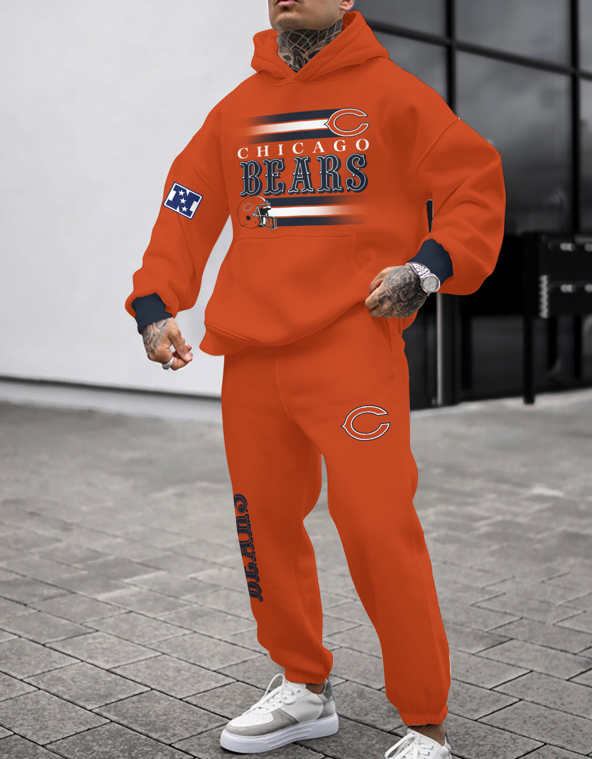 Chicago Bears Combo Pullover Hoodie And Sweatpants AZBTPHSP000229