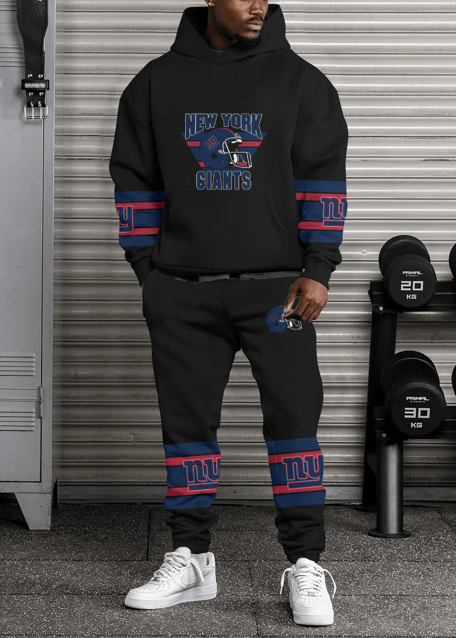 New York Giants Combo Pullover Hoodie And Sweatpants AZBTPHSP000346