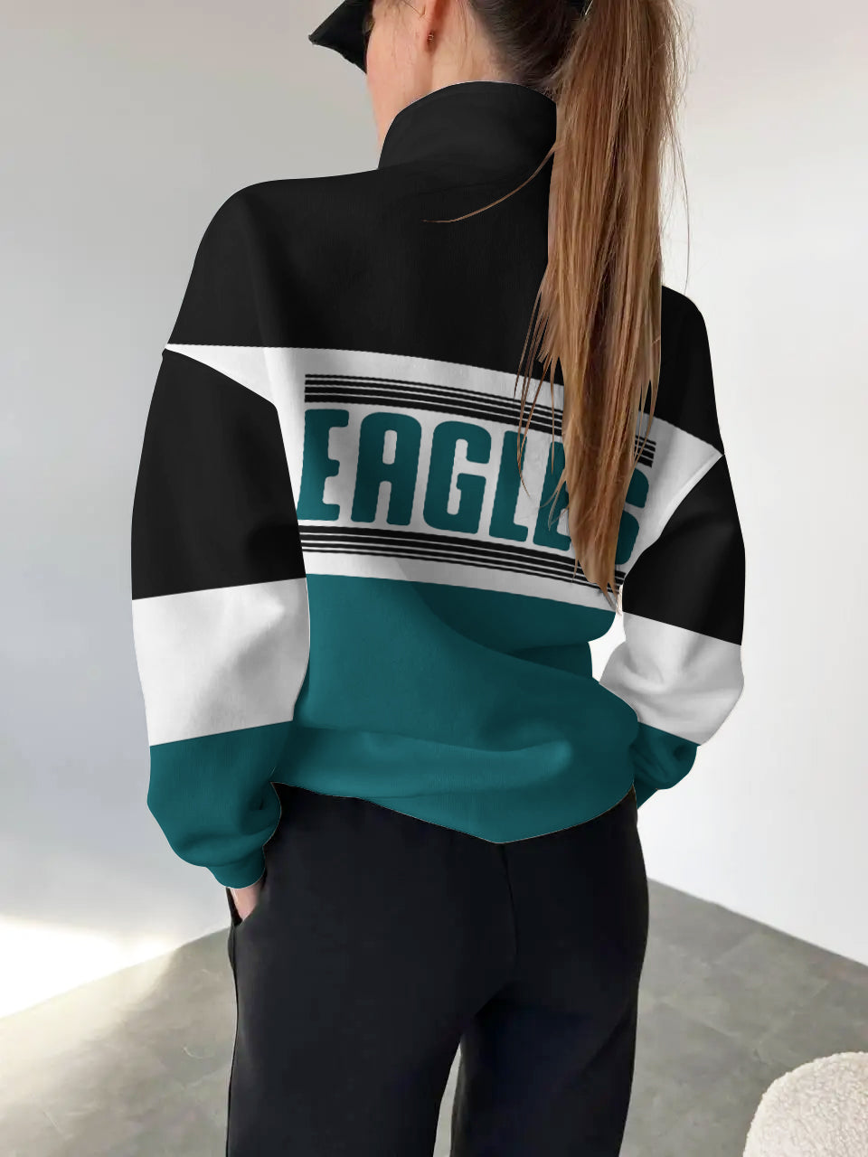 Philadelphia Eagles Casual Colorful Stand Collar Sweatshirt AZBTSCSW000191