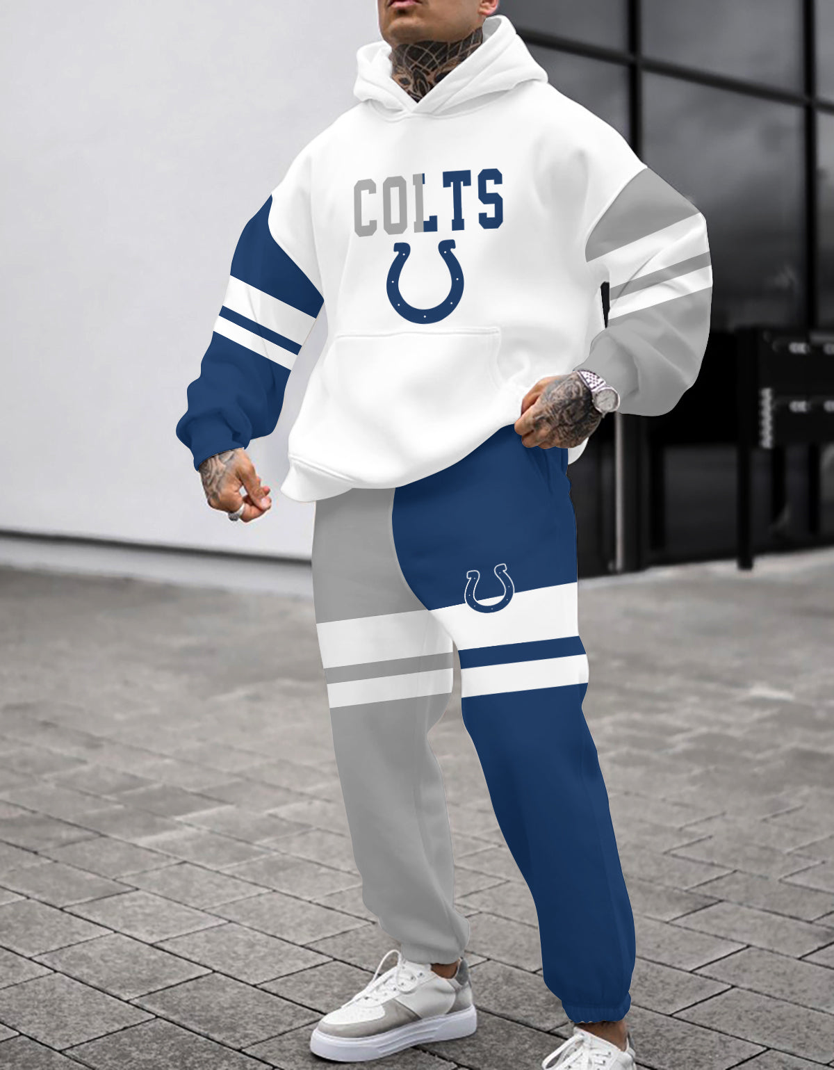 Indianapolis Colts Combo Pullover Hoodie And Sweatpants AZBTPHSP000437
