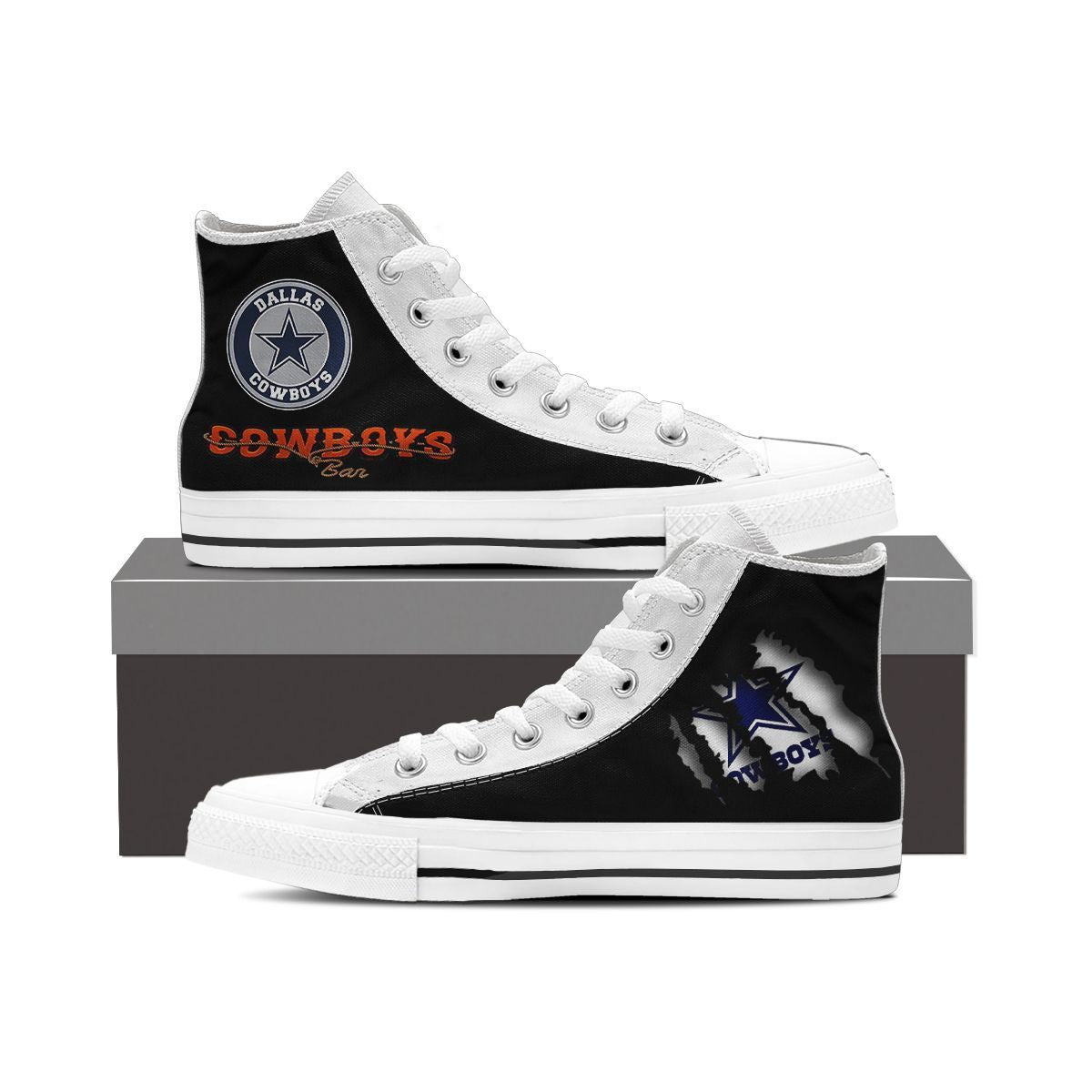 Dallas Cowboys 2 High Top Shoes