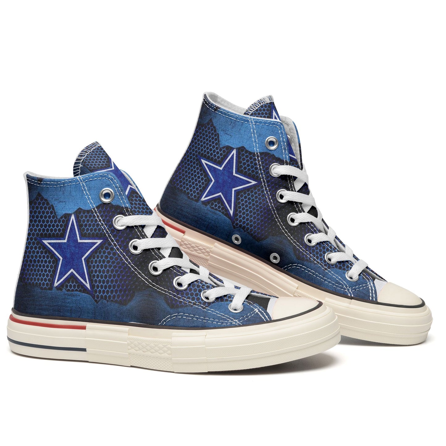 Dallas Cowboys New High Top Canvas Shoes 11